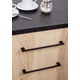 Greep GRAF MINI BA256 L278 aluminium geborsteld zwart